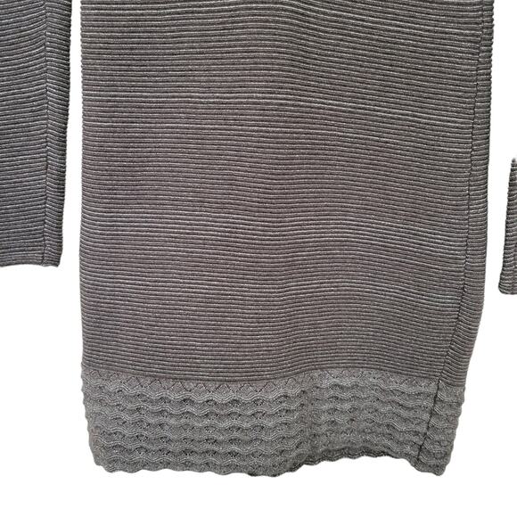 Moda International Dress Size Small S Long Sleeve Low Back Scalloped Hem Modest - Picture 5 of 9